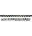 Jogo de 16 copos hexagonais 3/8" em trilhos M3816 TENG TOOLS