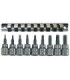 Jogo de trilhos com clipe para dados 3/8" 9 peças M3813TX TENG TOOLS