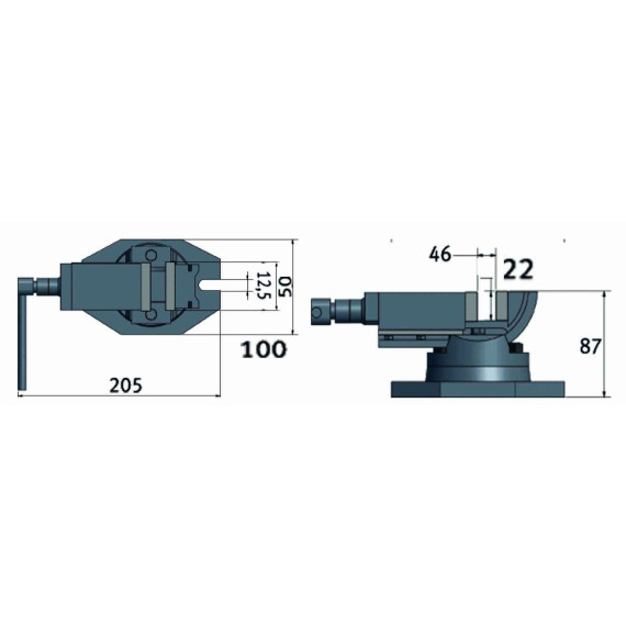 Mordaza biaxial ZAS 50 OPTIMUM