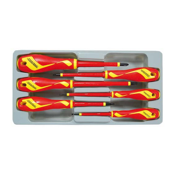 Isolierte Schraubendreher, flach und mit runder Spitze (6 Teile) MDV906N TENG TOOLS