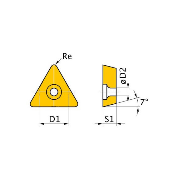 Plaquinhas de corte com 5 peças de 12 mm OPTIMUM