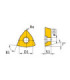 Plaquinhas de corte para tornearia Kit de 5 peças OPTIMUM