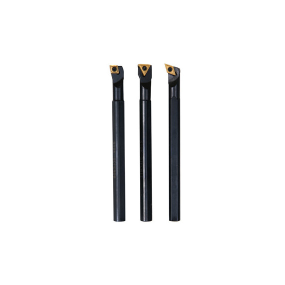 Gioco di tornitura interna 3 lame HM da 12 mm OPTIMUM