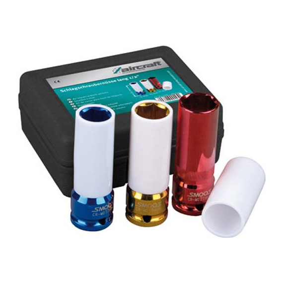 Vasos para llaves de impacto de 1/2 pulgada Set de 3 piezas AIRCRAFT
