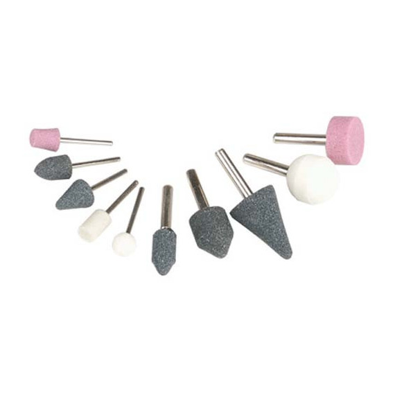 Set of 10 grinding wheels with fixation for 3mm and 6mm handles AIRCRAFT