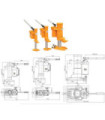 Hydraulischer Maschinenheber HMH 10 für schwere Lasten UNICRAFT