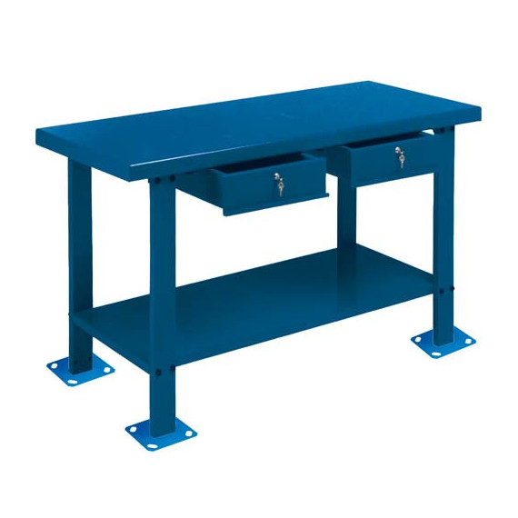 Banco di lavoro professionale 1,5m in metallo DER1500 | METALWORKS