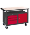 Carro de Trabalho Móvel Gavetas e Armário DEW12060L | METALWORKS