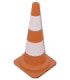 High safety cone with orange and white reflective S2200PVCFB METALWORKS