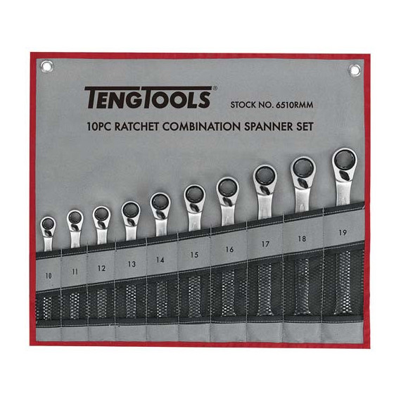 Jeu de clés à molette avec cliquet réversible 6510RMM TENGTOOLS