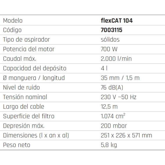 flexCAT 104 backpack vacuum cleaner for tight spaces CLEANCRAFT
