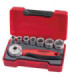 Jogo de chaves de soquete métricas 1/4 de 8 peças TENG TOOLS