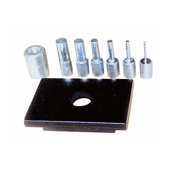 Kit de mandrin à pression de 6 pièces avec plaque perforée METALLKRAFT