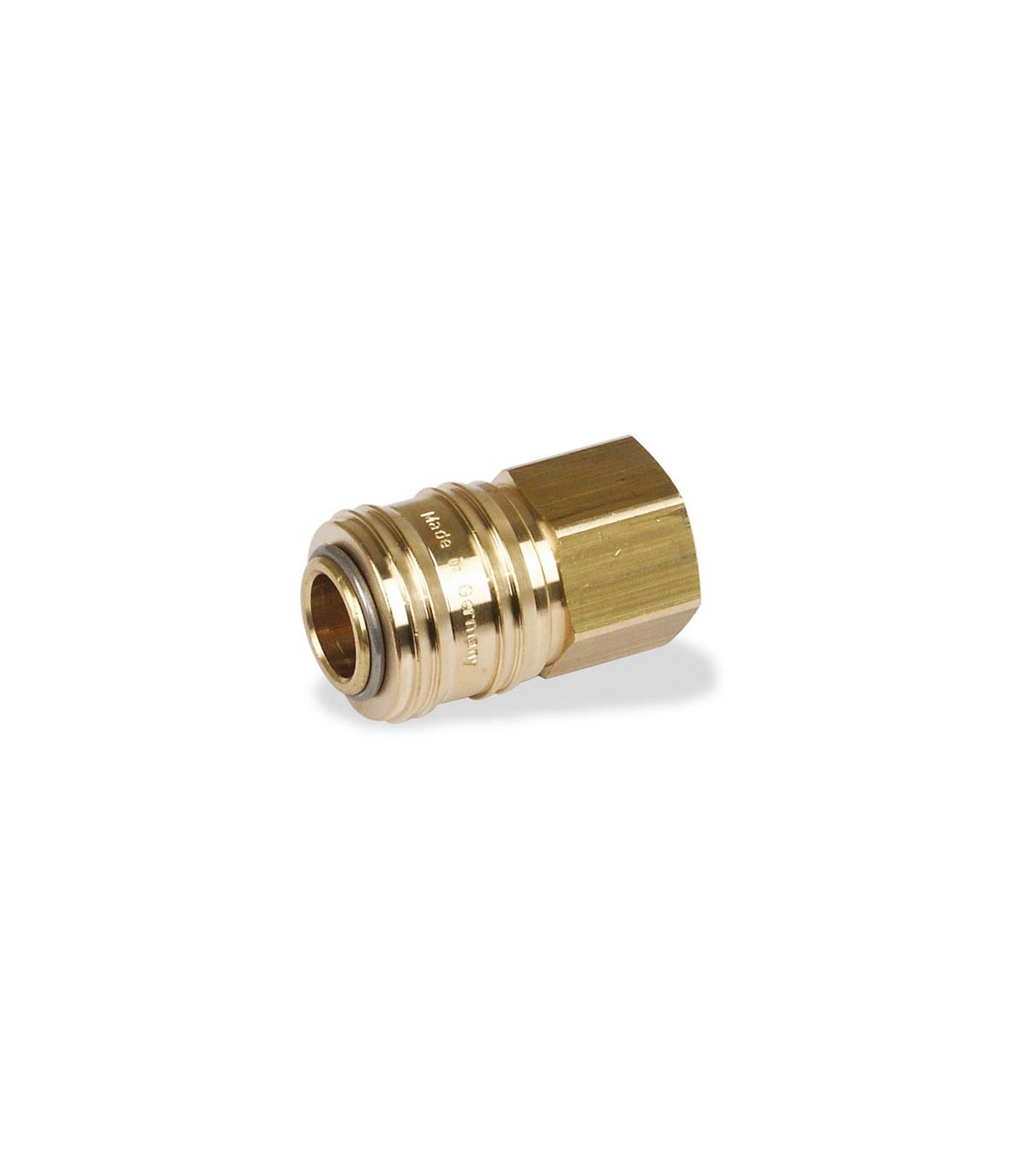 Connector with brass interior thread aircraft