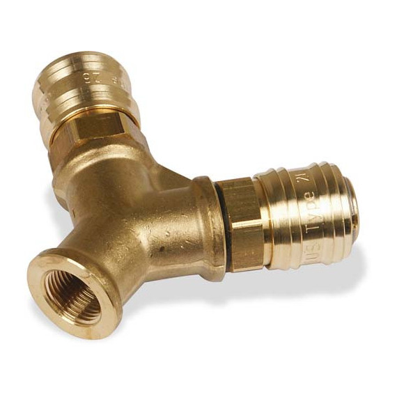 Conector distribuidor em Y de duas vias 3/8 polegadas AIRCRAFT