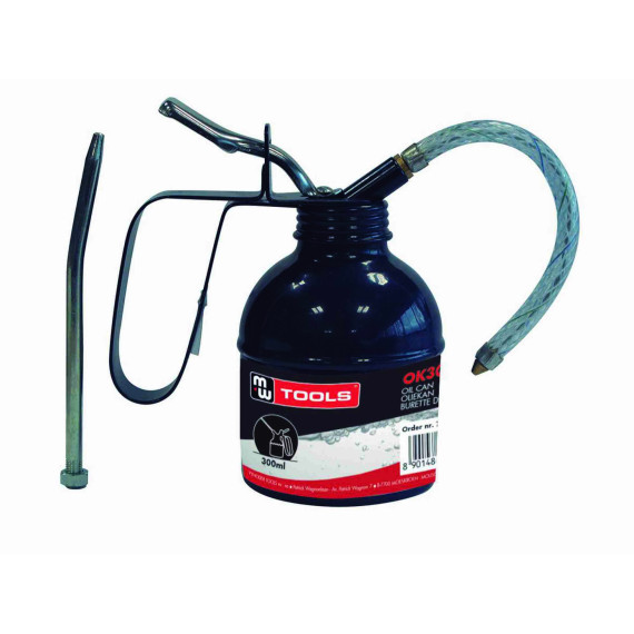 Azeiteira metálica profissional 200 ml com tubo flexível | METALWORKS