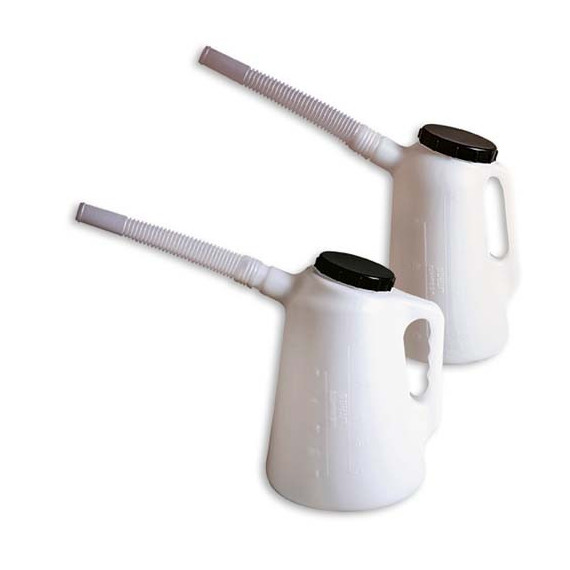 Jarra Medidora de Plástico para Óleo 2 Litros com Cano Flexível | METALWORKS