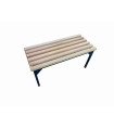Steel base bench with wooden slats METALWORKS