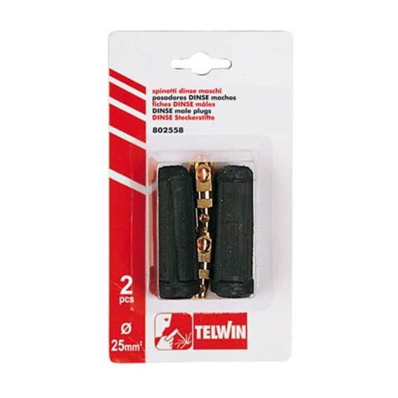 DINSE Stecker männlich Kit mit 2 Stück 25 mm2 TELWIN