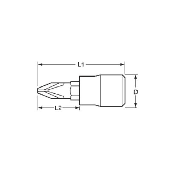 Vase für 1/4" PH Schraubendreherbits TENG TOOLS