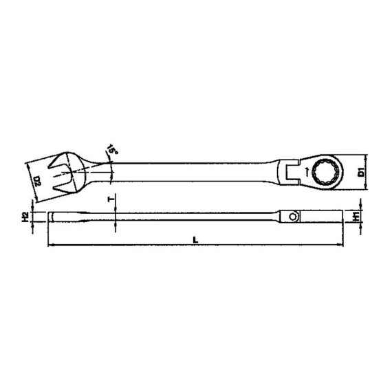 Llave de estrella acodada DIN 838 111960100 TENGTOOLS