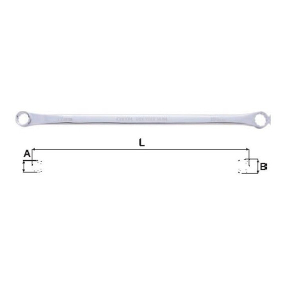 Clé à double anneau longue métrique de 8 - 22 mm DIN837 TENGTOOLS