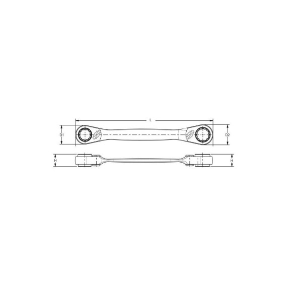 Clé à cliquet étoile plates TENGTOOLS