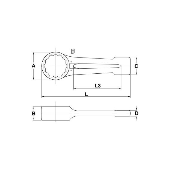 Clé à étoile à frapper TENGTOOLS