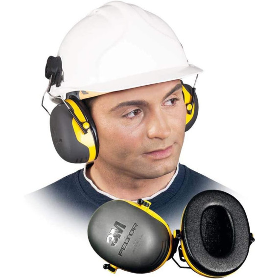 3M Pellet X2P3 226535 Casco Aurmuffs con ancoraggio P3E 30db (giallo) Peltor 3m