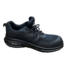 Zapato de seguridad DUTTIO, zapato S1P Microfibra negra, AirComfort