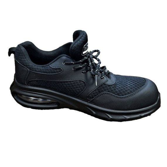 Scarpa di sicurezza DUTIO, Microfibra nera S1P Shoe Black, Aircomfort