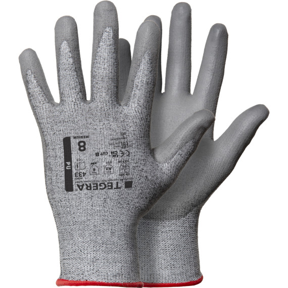 Luvas de proteção contra cortes nível B, sem silicone TEGERA 433