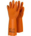 Extra long orange fishing gloves TEGERA 8163