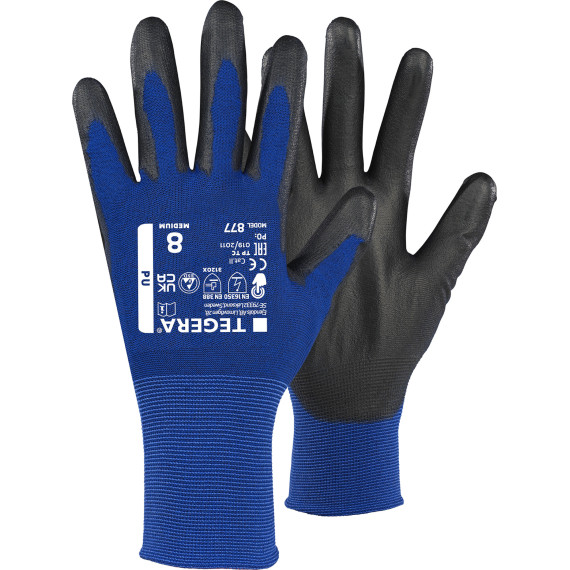 Superfeiner und flexibler ESD-Handschuh mit beschichtetem Handflächen TEGERA 877