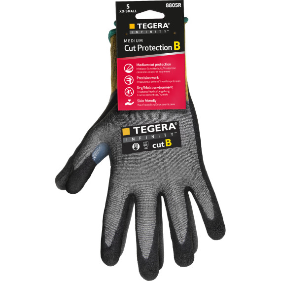Guanto flessibile resistente al taglio livello B, adatto per touchscreen TEGERA INFINITY 8805R.