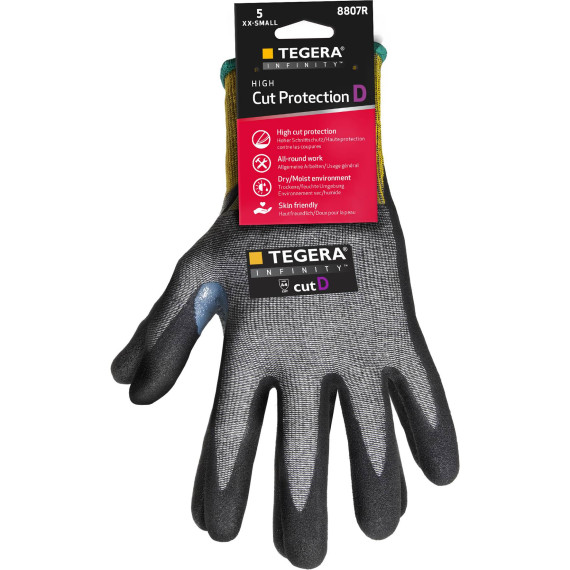 Guanto fine supersoft anti-taglio livello D calibro 15 TEGERA INFINITY 8807R