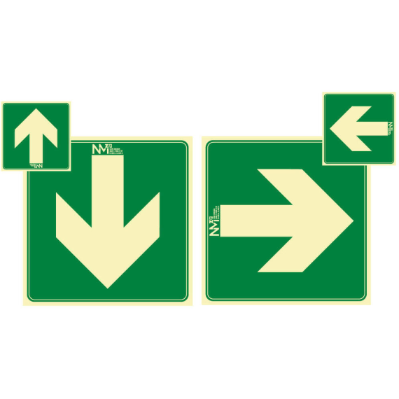 Emergency signal Multi direction arrow (right / left / front) Luminescent sekureco approved SKRC