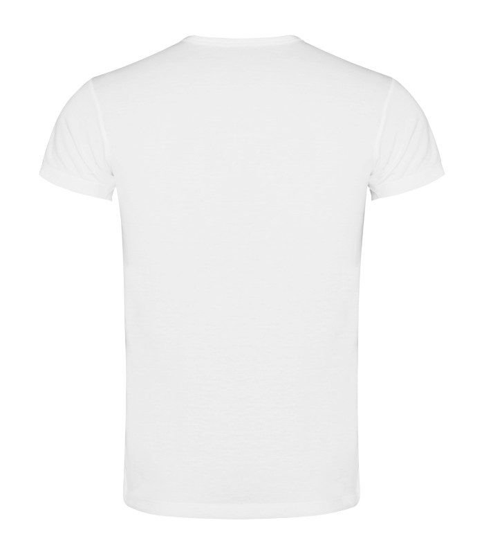 Camiseta de manga corta con cuello redondo blanco  SUBLIMA ROLY CA7129