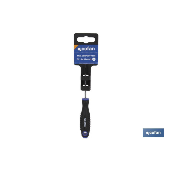 Destornillador phillips DIN Confort Plus PH-0 a PH-3 ISO 8764-1COFAN