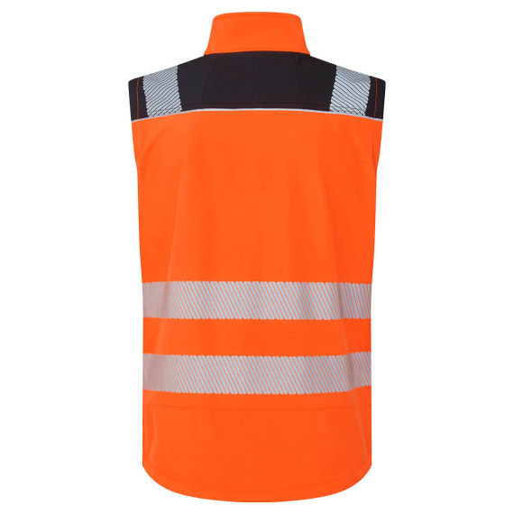 Gilet da lavoro con collo alto e tessuto idrorepellente, nastri riflettenti PORTWEST PW325