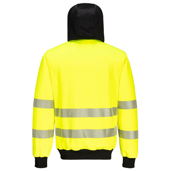 Dynamic bicolor + fluorescent hoodie with reflective tape HiVisTex Pro PORTWEST PW327