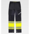 Pantalón elástico tricolor combinado con alta visibilidad C3555