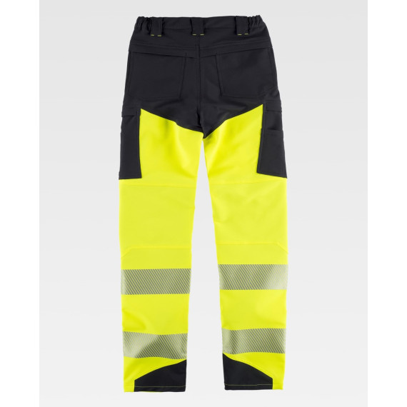 Hochsichtbare elastische Hose mit reflektierenden Streifen C3550 WORKTEAM