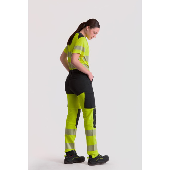 Hochsichtbare elastische Hose mit reflektierenden Streifen C3550 WORKTEAM