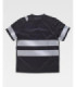 Short sleeve t-shirt in micropiqué polyester with segmented reflective stripes S9243