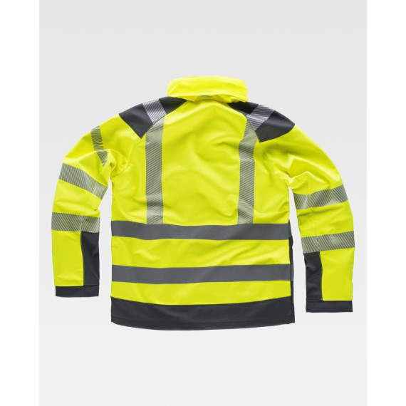 Reflektierende fluoreszierende Workshell-Jacke S9211 WORKTEAM