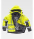 Parka acolchada e impermeable en tejido Oxford, combinada con alta visibilidad y con cintas reflectantes S9261