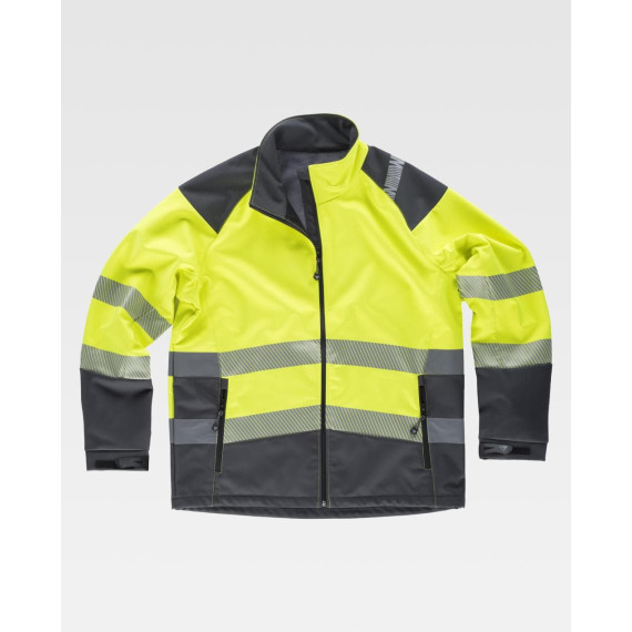 Veste Workshell haute visibilité combinée, EN ISO 20471 anti-froid S9201 WORKTEAM