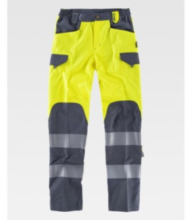 Pants combined with high visibility and reflective strips | EN ISO 20471 C2715 WORKTEAM