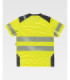 High visibility short sleeve t-shirt made of polyester with segmented reflective strips C9241.